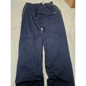 Nike EPIC Dri Fit Warm Up Pants in Navy Blue with Blk Stripe Size 2XL